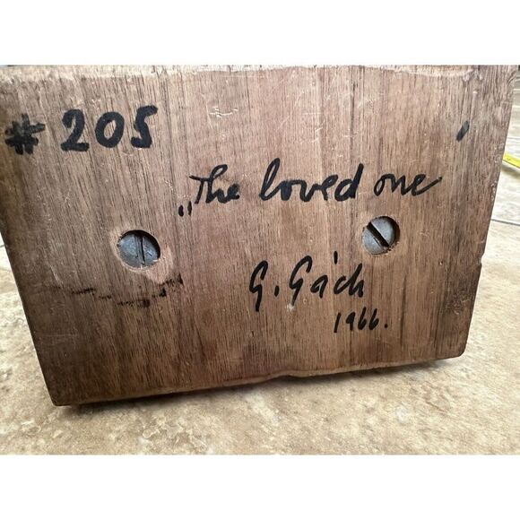 George Gach #205 1966 The Loved One Sculpture Bronze Heavy Authentic Signed - Picture 3 of 4